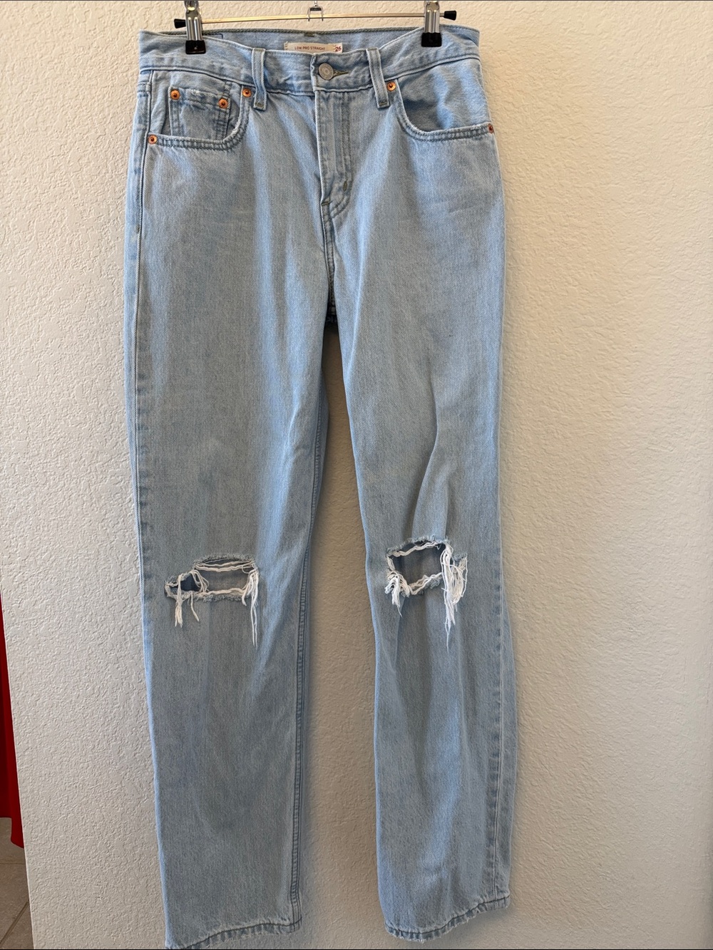 Levi's Light Blue Straight Ripped Men's Jeans